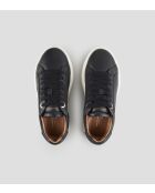 Zwarte leren sneakers van Soho