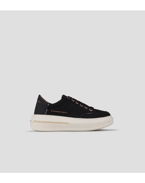 Schwarze Ledersneaker Lancaster