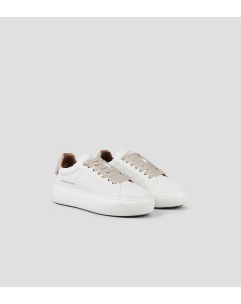 Wit/beige Soho leren sneakers