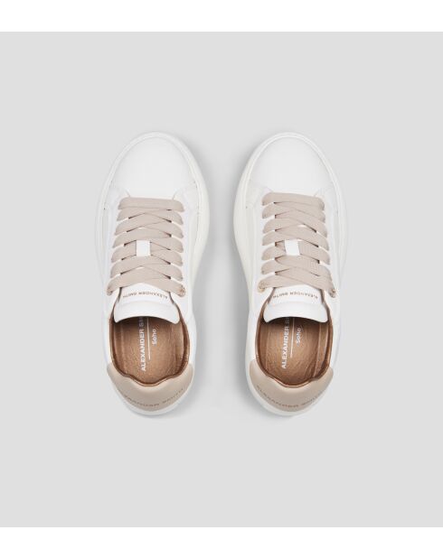 Wit/beige Soho leren sneakers