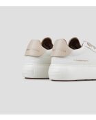 Wit/beige Soho leren sneakers