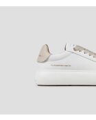 Wit/beige Soho leren sneakers
