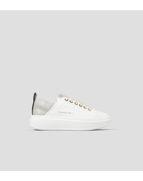 Wembley witgouden leren sneakers