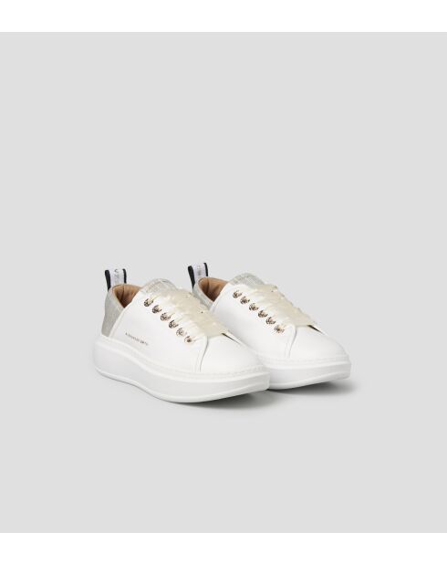 Wembley witgouden leren sneakers
