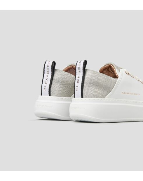 Wembley witgouden leren sneakers