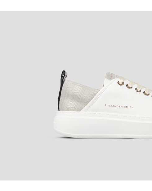 Wembley witgouden leren sneakers