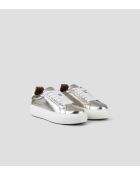 Sneakers Soho aus weißgoldenem Leder