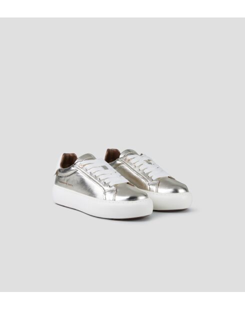 Sneakers Soho aus weißgoldenem Leder