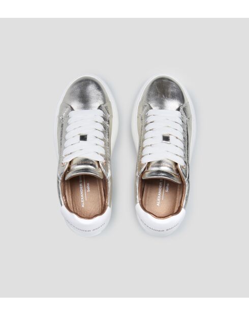 Sneakers Soho aus weißgoldenem Leder