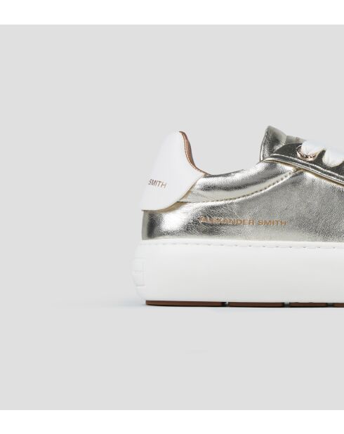 Sneakers Soho aus weißgoldenem Leder