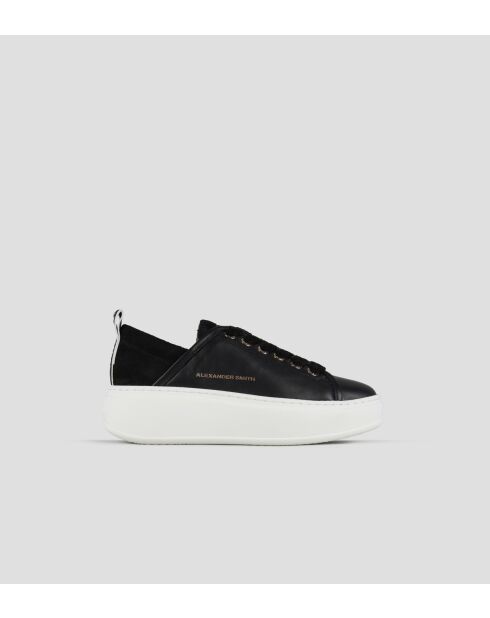 Schwarze Wembley-Ledersneaker