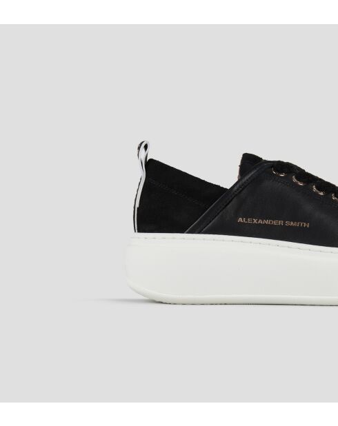 Schwarze Wembley-Ledersneaker