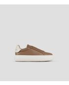 Bruine leren sneakers Soho