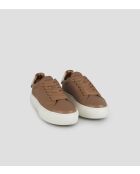 Bruine leren sneakers Soho