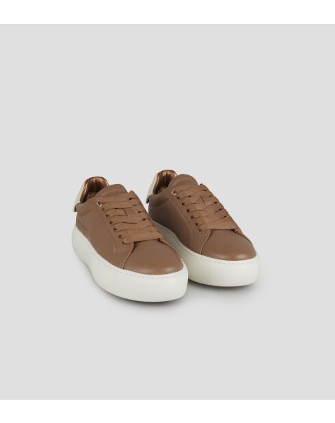 Bruine leren sneakers Soho