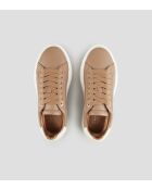 Bruine leren sneakers Soho