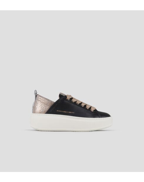 Sneakers Wembley aus Leder in Schwarz/Nude