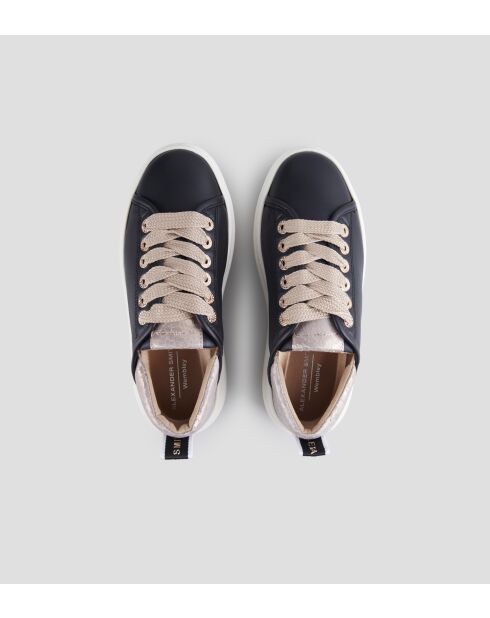 Sneakers Wembley aus Leder in Schwarz/Nude