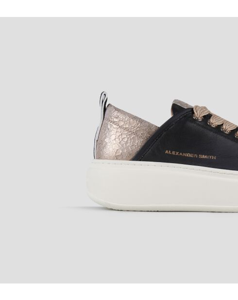 Sneakers Wembley aus Leder in Schwarz/Nude