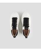 Weiß/schwarze Wembley-Ledersneaker