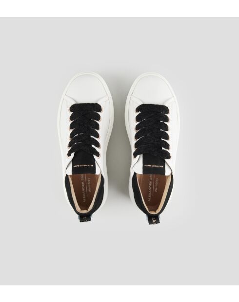 Weiß/schwarze Wembley-Ledersneaker