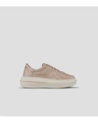 Sneakers Lancaster aus nudefarbenem Leder