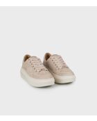 Sneakers Lancaster aus nudefarbenem Leder
