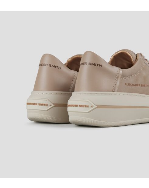 Sneakers Lancaster aus nudefarbenem Leder