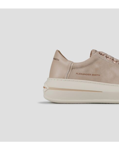 Sneakers Lancaster aus nudefarbenem Leder