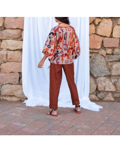 Pantalones Marco de popelina chocolate