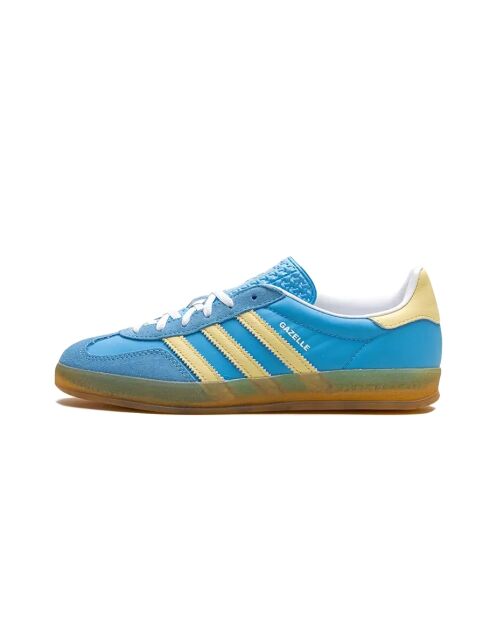 Baskets en cuir Gazelle Indoor bleu/jaune
