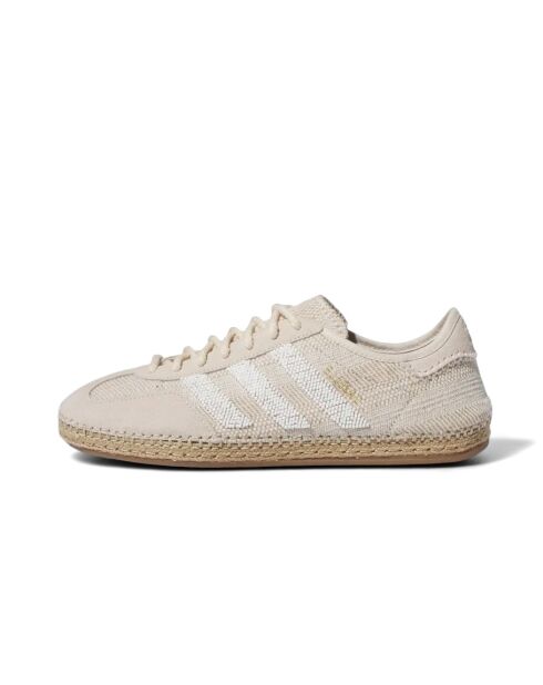 Sneakers Gazelle Halo aus hellelfenbeinfarbenem Leder