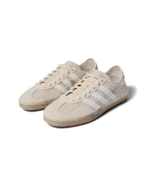 Sneakers Gazelle Halo aus hellelfenbeinfarbenem Leder