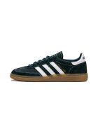 Sneakers Handball Spezial Sporty & Rich aus dunkelgrünem Veloursleder