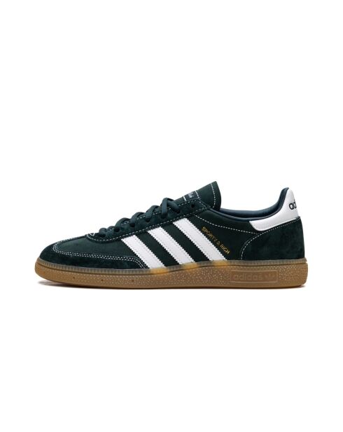 Sneakers Handball Spezial Sporty & Rich aus dunkelgrünem Veloursleder