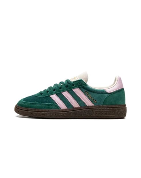 Handball Spezial groen/roze fluwelen sneakers