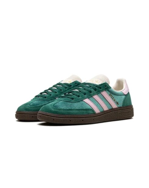 Handball Spezial groen/roze fluwelen sneakers