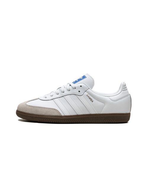 Sneakers van suèdeleer van samba, troebel wit gom