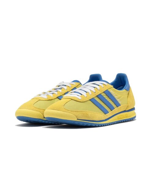 Sneakers SL 72 Sporty & Rich in tela e pelle scamosciata giallo chiaro