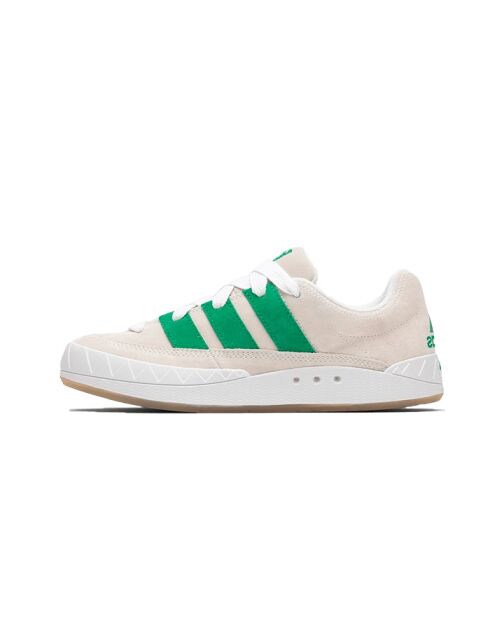 Sneakers Adimatic in pelle scamosciata bianco/verde