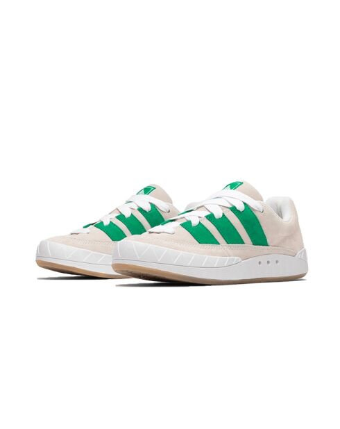 Sneakers Adimatic in pelle scamosciata bianco/verde