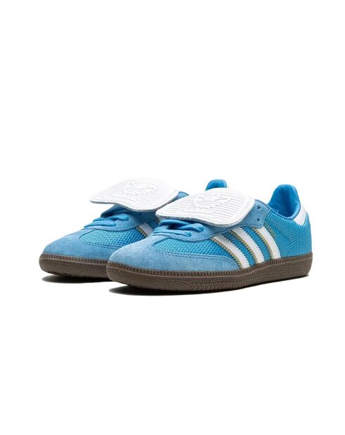Sneakers Samba LT in pelle blu brillante e brillante