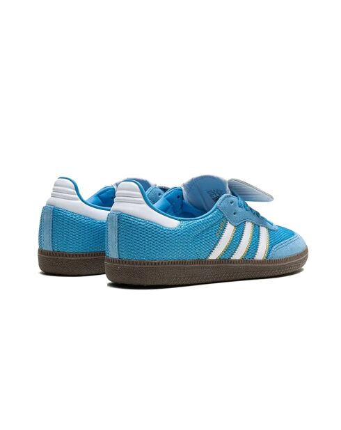 Sneakers Samba LT in pelle blu brillante e brillante