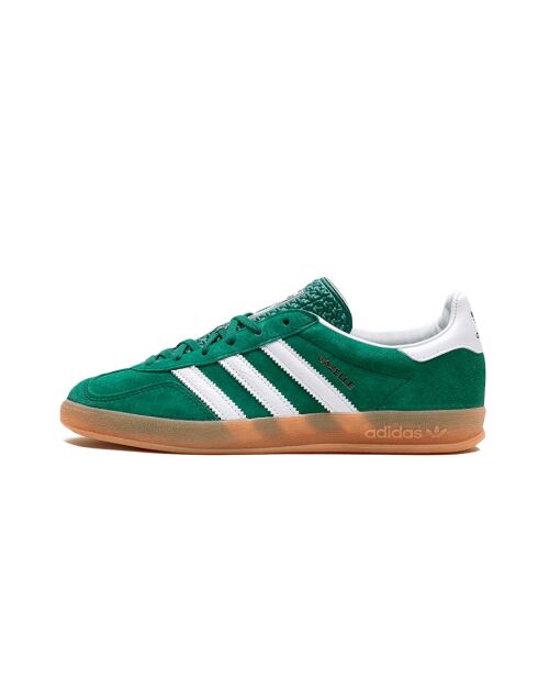 Gazelle Indoor Collegiate groen/gouden suède sneakers