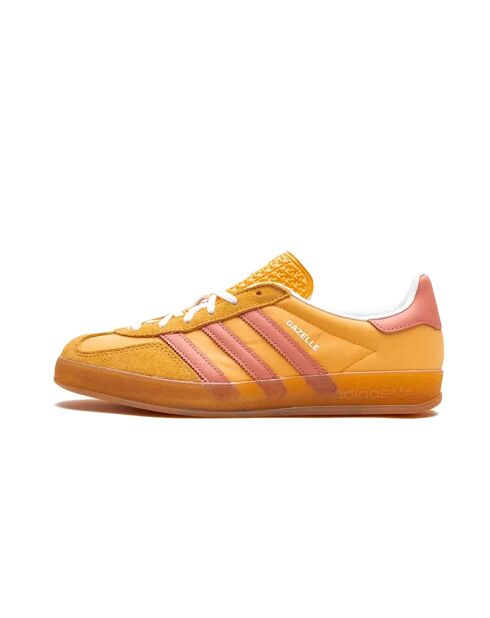 Sneakers Gazelle Indoor Semi Spark in pelle color argilla