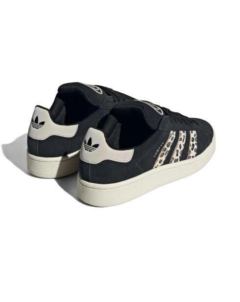 Campus 00s zwarte sneakers van suède met luipaardprint
