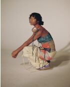 Baskets en cuir suédé Gazelle Indoor bleu fusion