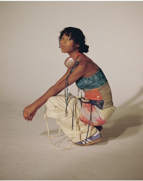 Baskets en cuir suédé Gazelle Indoor bleu fusion