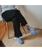 Baskets en cuir suédé Gazelle Indoor bleu fusion