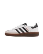 Handball Spezial Sneakers aus gummifarbenem Leder in Weiß/Schwarz